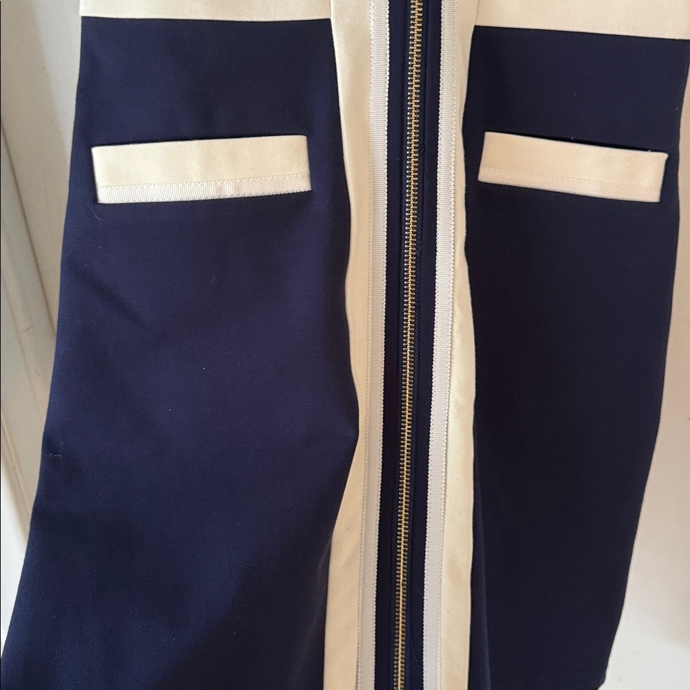 FLASH SALE ! KAREN MILLEN 🔥 Contrast Tipped Zip Through Ponte Dress - Picture 5 of 9